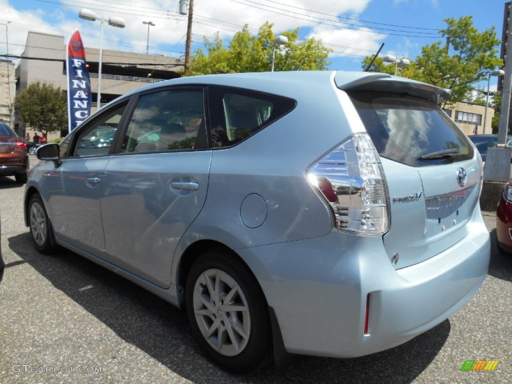 2012 Prius v Two Hybrid - Clear Sky Blue Metallic / Bisque photo #6
