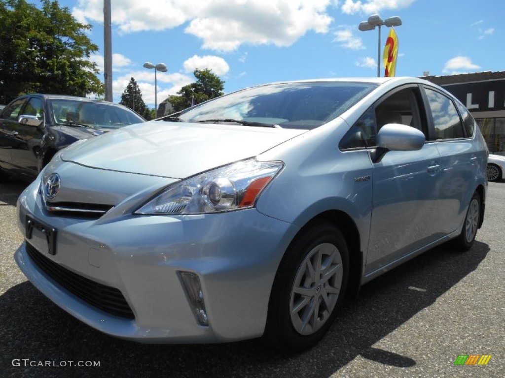 2012 Prius v Two Hybrid - Clear Sky Blue Metallic / Bisque photo #7