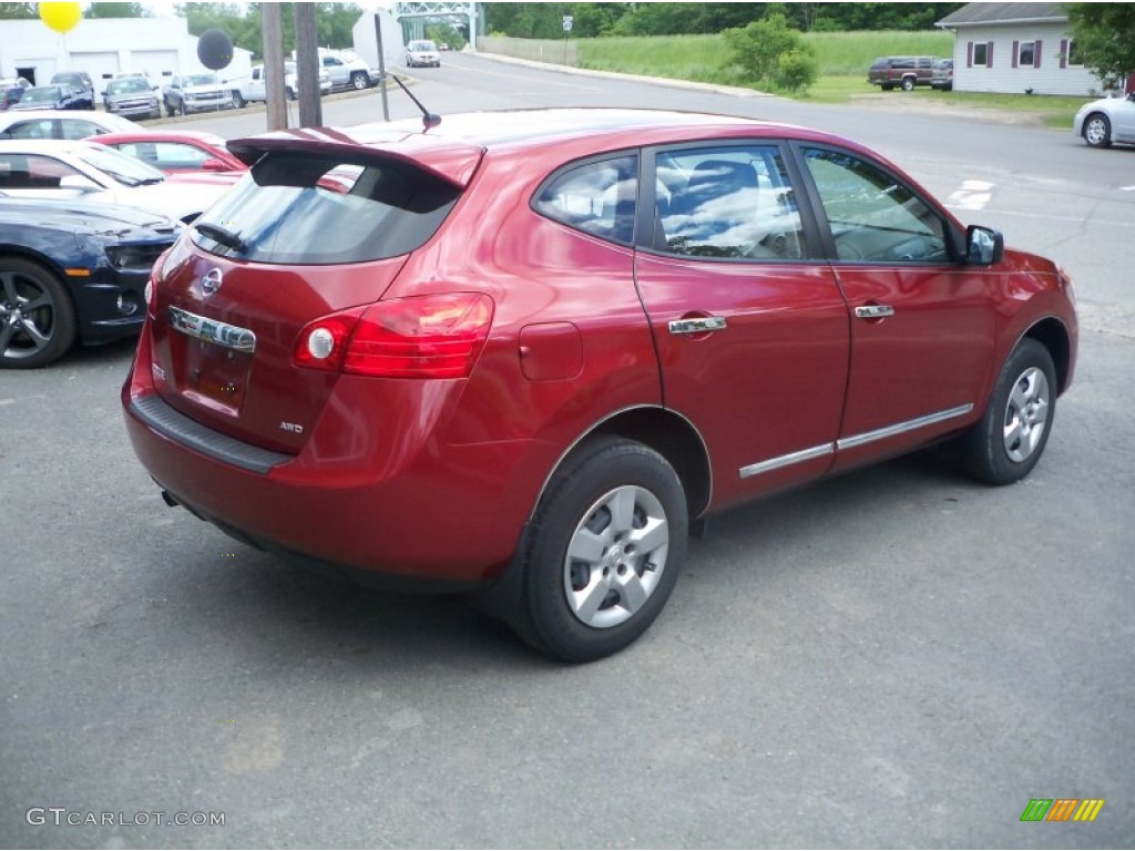 2011 Rogue S AWD - Cayenne Red / Black photo #5