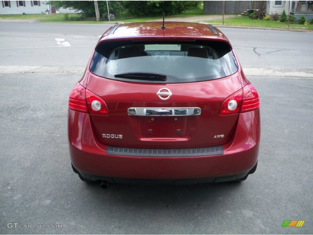 2011 Rogue S AWD - Cayenne Red / Black photo #6