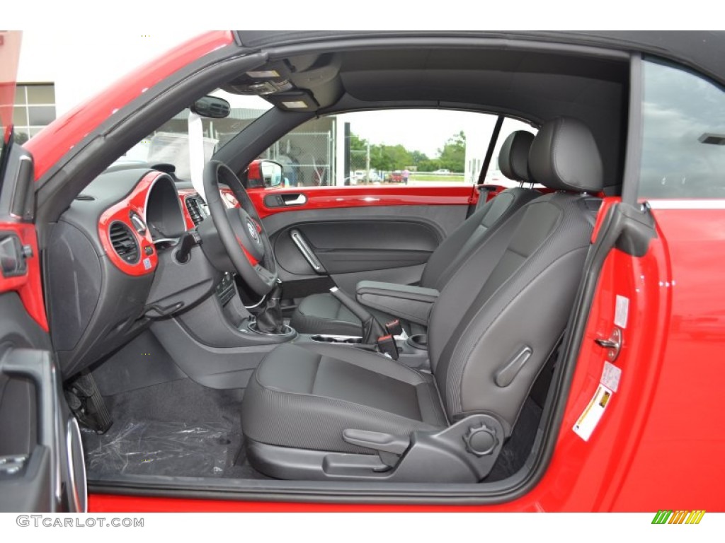 Titan Black Interior 2014 Volkswagen Beetle TDI Convertible Photo #94258781