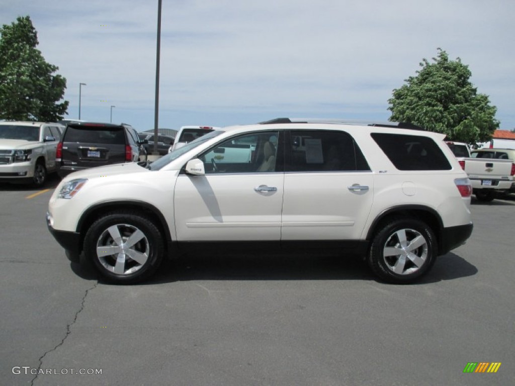 White Diamond Tricoat 2012 GMC Acadia SLT AWD Exterior Photo #94265498