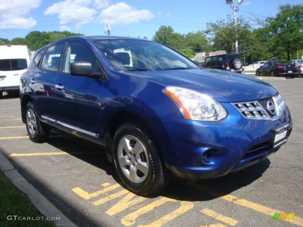 2011 Rogue S AWD - Indigo Blue Metallic / Black photo #3