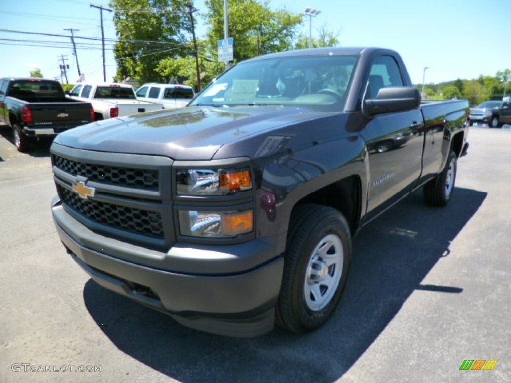 2014 Silverado 1500 WT Regular Cab 4x4 - Tungsten Metallic / Jet Black/Dark Ash photo #3