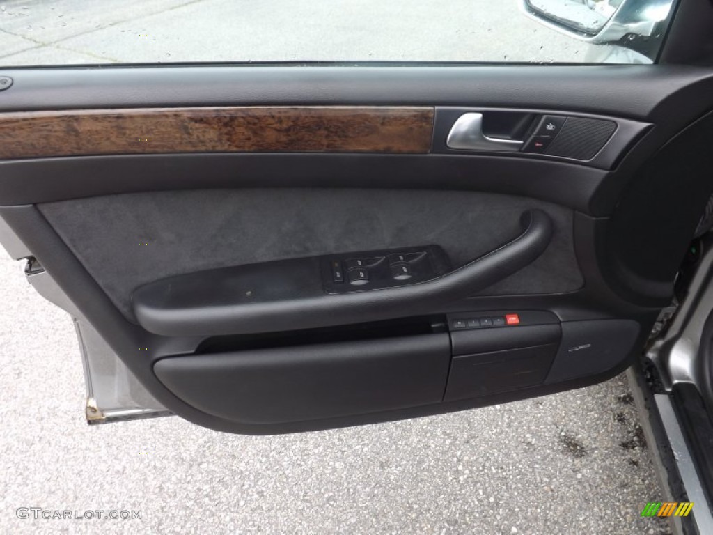 2002 Audi S6 4.2 quattro Avant Ebony Door Panel Photo #94266758