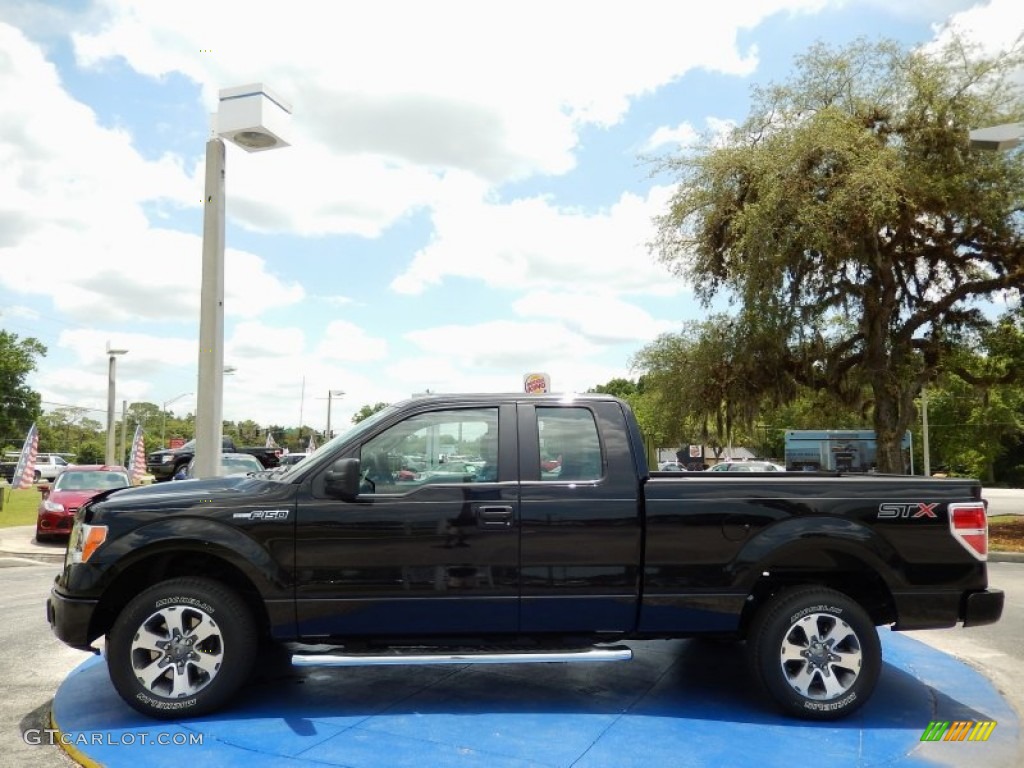 2014 F150 STX SuperCab - Tuxedo Black / Steel Grey photo #2