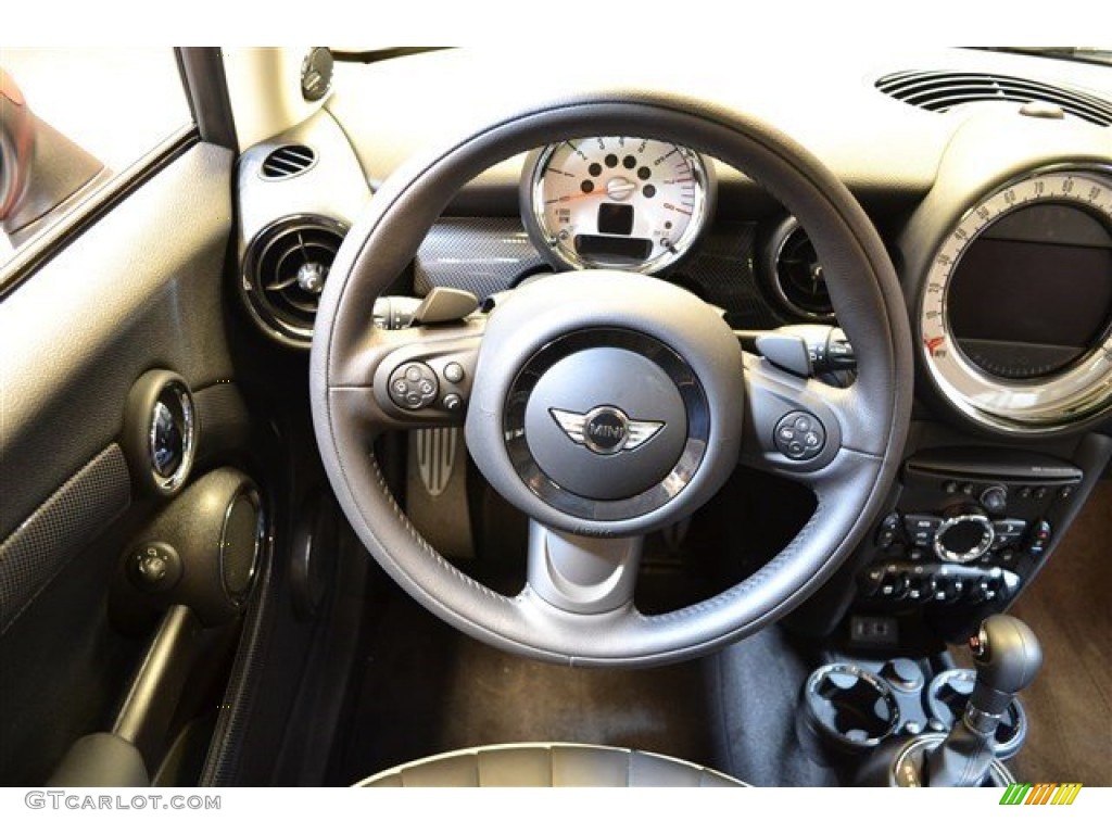 2014 Mini Cooper S Clubman Carbon Black Steering Wheel Photo #94270223