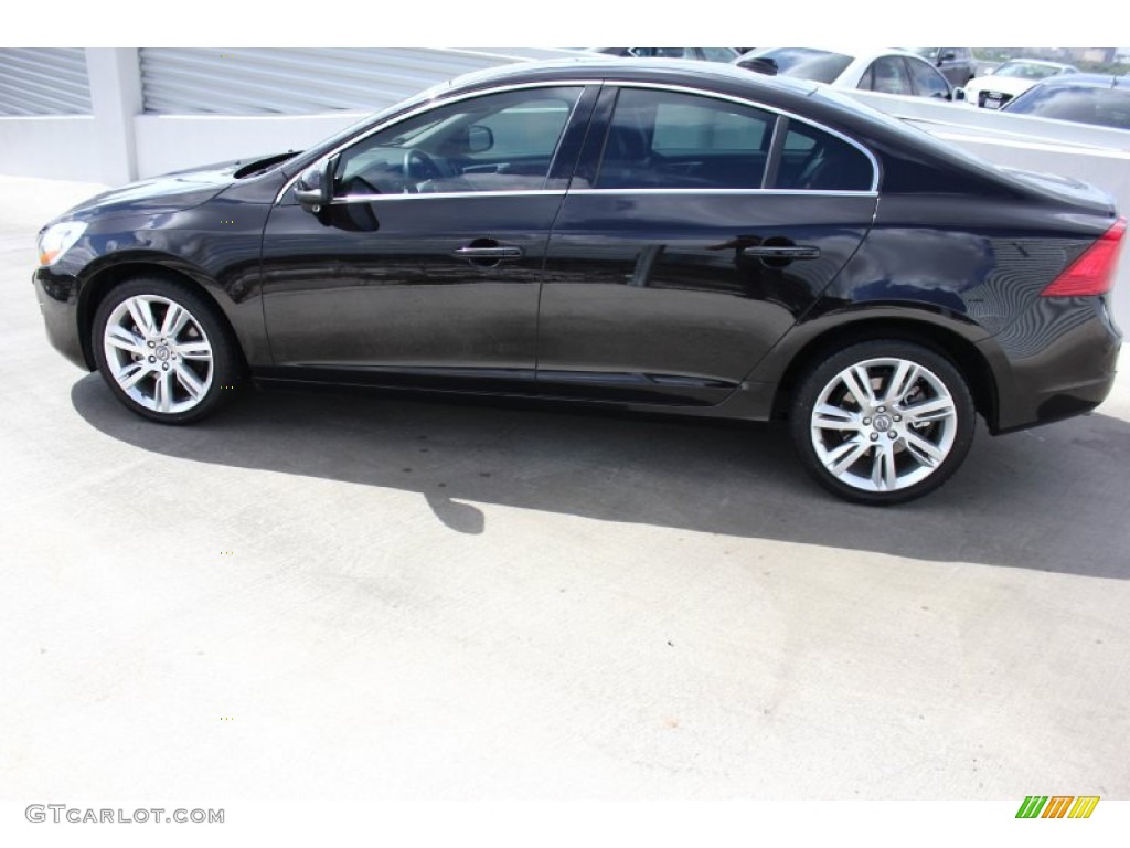 2012 S60 T5 - Black Sapphire Metallic / Beechwood Brown/Off Black photo #6