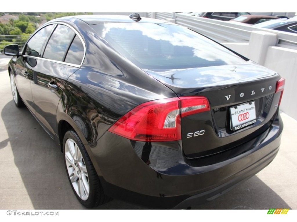 2012 S60 T5 - Black Sapphire Metallic / Beechwood Brown/Off Black photo #7