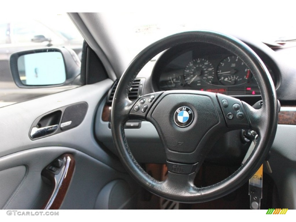 2000 BMW 3 Series 328i Coupe Grey Steering Wheel Photo #94274465