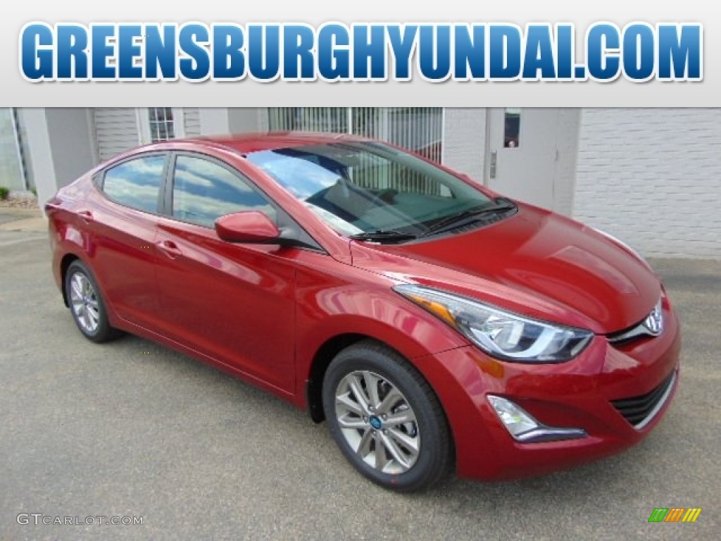 2014 Elantra SE Sedan - Red / Gray photo #1