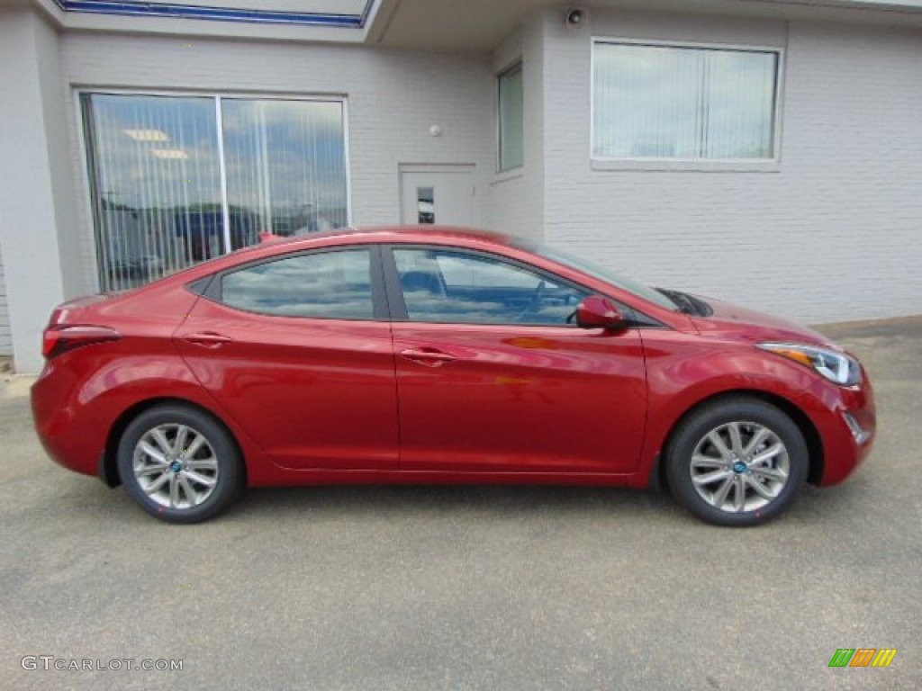 2014 Elantra SE Sedan - Red / Gray photo #2