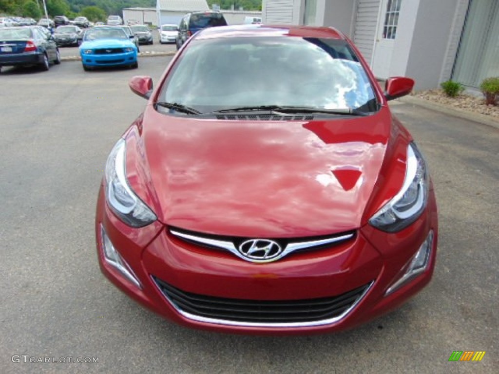 2014 Elantra SE Sedan - Red / Gray photo #3