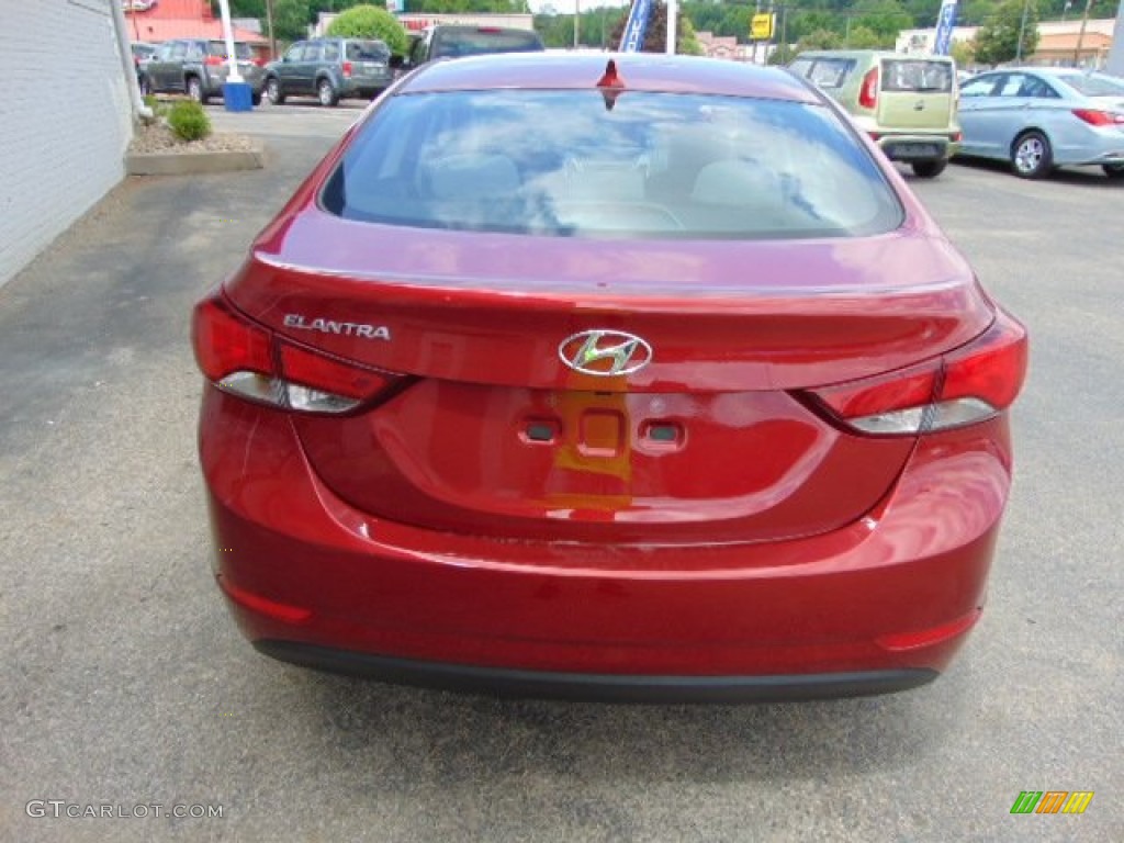 2014 Elantra SE Sedan - Red / Gray photo #6