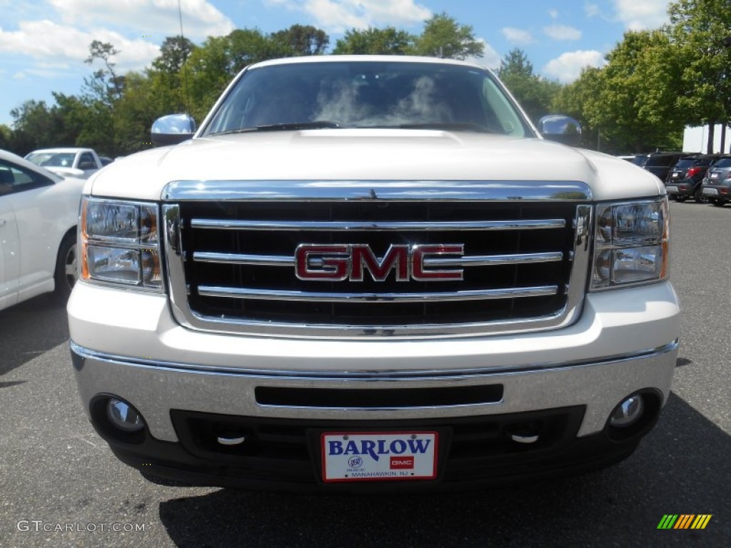 2013 Sierra 1500 SLT Crew Cab 4x4 - White Diamond Tricoat / Ebony photo #2