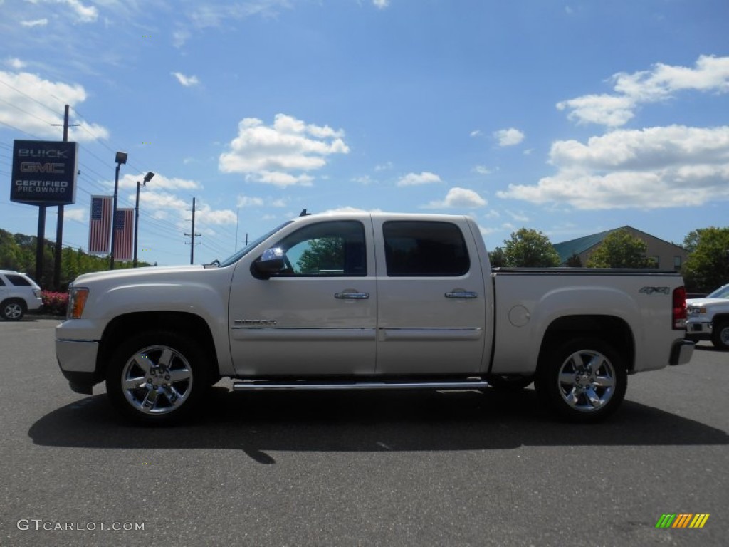 2013 Sierra 1500 SLT Crew Cab 4x4 - White Diamond Tricoat / Ebony photo #4