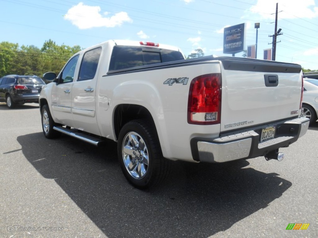 2013 Sierra 1500 SLT Crew Cab 4x4 - White Diamond Tricoat / Ebony photo #5
