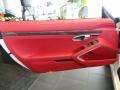 Carrera Red Natural Leather 2014 Porsche 911 Turbo S Cabriolet Door Panel