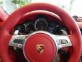 Carrera Red Natural Leather Steering Wheel Photo for 2014 Porsche 911 #94277747