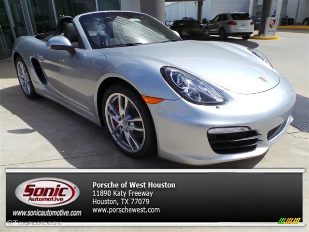 2014 Boxster S - Rhodium Silver Metallic / Black photo #1