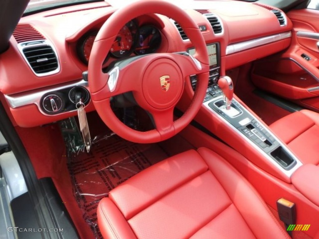 Carrera Red Natural Leather Interior 2014 Porsche Boxster S Photo #94278416