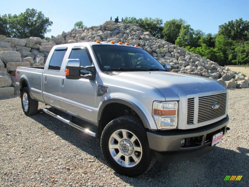 2008 F250 Super Duty Lariat Crew Cab 4x4 - Silver Metallic / Ebony photo #1