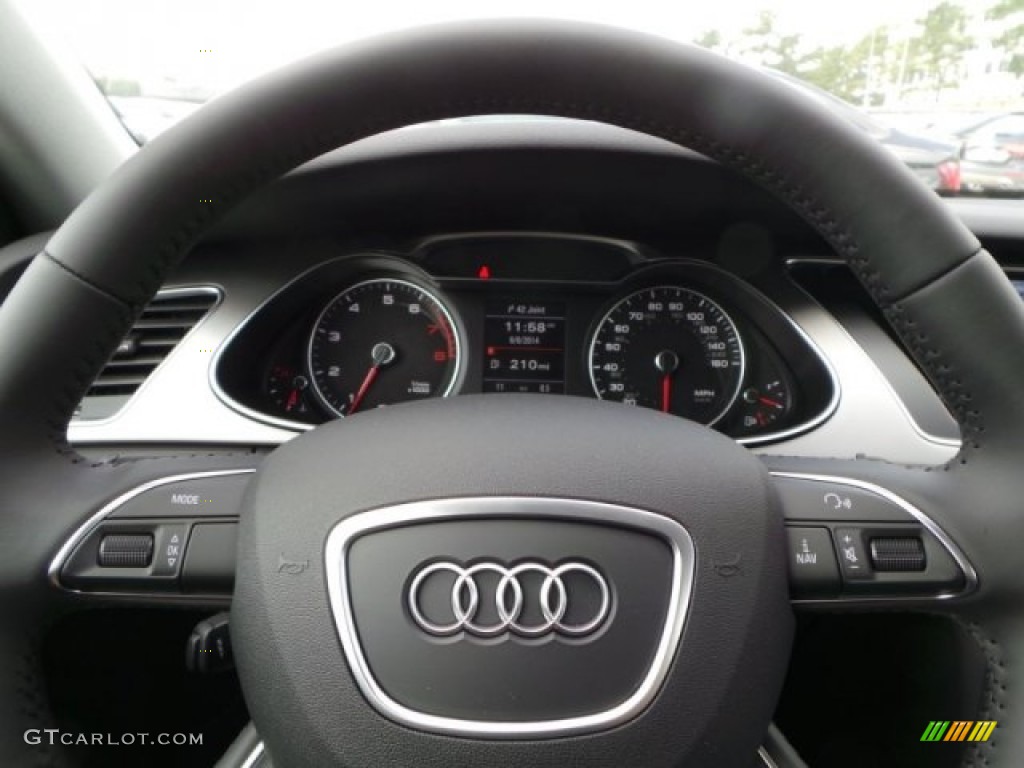2014 Audi A4 2.0T quattro Sedan Black Steering Wheel Photo #94280584