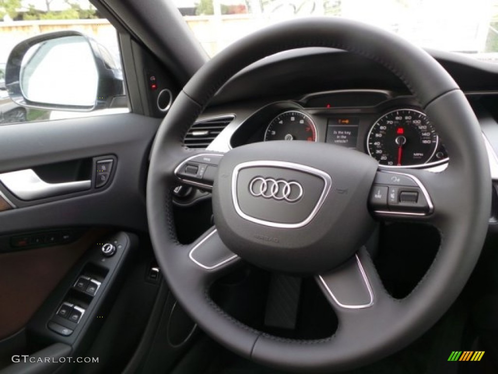 2014 Audi allroad Premium plus quattro Chestnut Brown Steering Wheel Photo #94282049