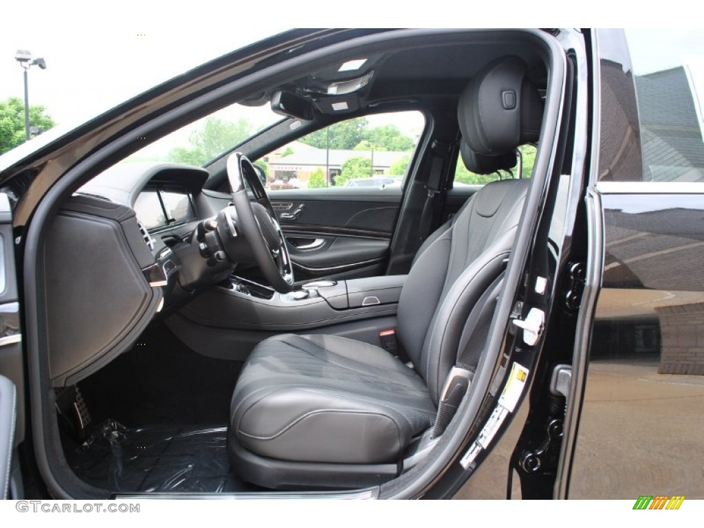 Black Interior 2015 Mercedes-Benz S 550 4Matic Sedan Photo #94293515