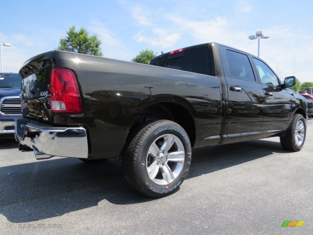 2014 1500 SLT Crew Cab 4x4 - Black Gold Pearl Coat / Black/Diesel Gray photo #3