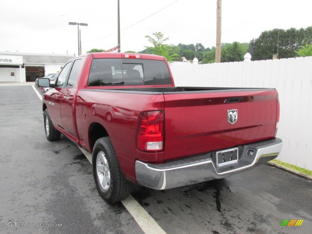 2012 Ram 1500 SLT Quad Cab 4x4 - Deep Molten Red Pearl / Dark Slate Gray/Medium Graystone photo #4