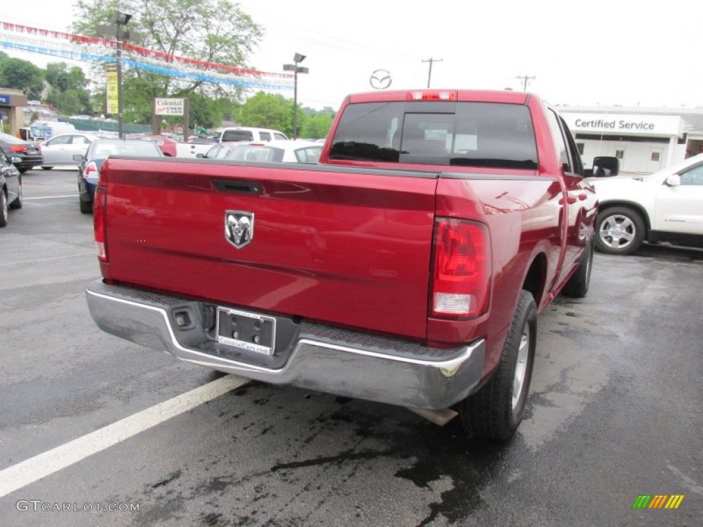 2012 Ram 1500 SLT Quad Cab 4x4 - Deep Molten Red Pearl / Dark Slate Gray/Medium Graystone photo #6