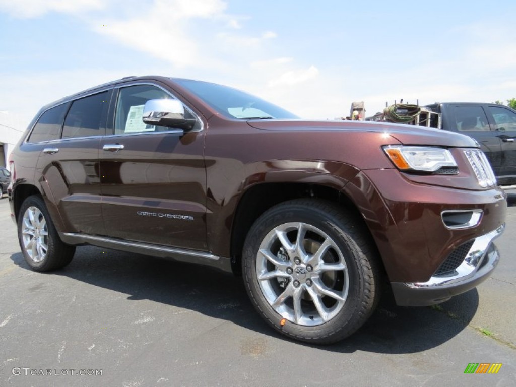 2014 Grand Cherokee Summit 4x4 - Deep Auburn Pearl / Summit Grand Canyon Jeep Brown Natura Leather photo #4