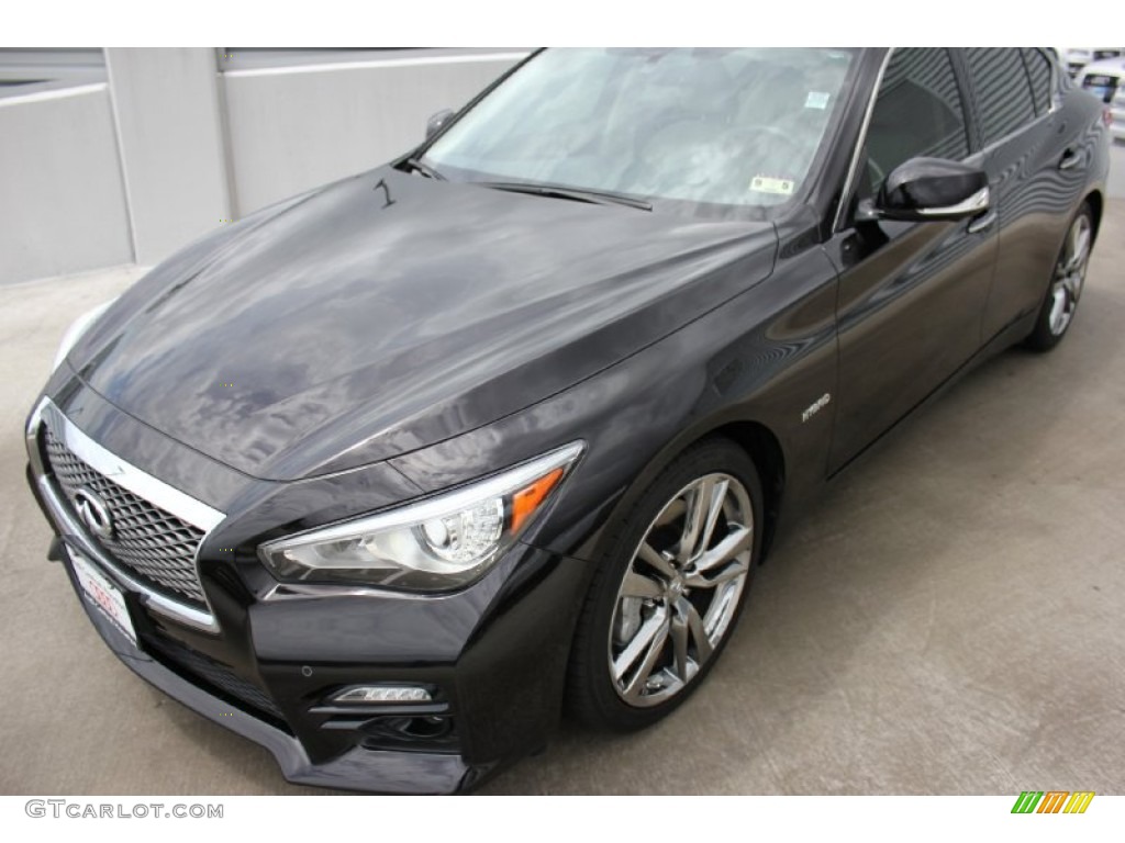 2014 Q 50 Hybrid Premium - Malbec Black / Stone photo #3