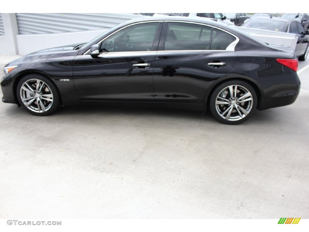 2014 Q 50 Hybrid Premium - Malbec Black / Stone photo #6