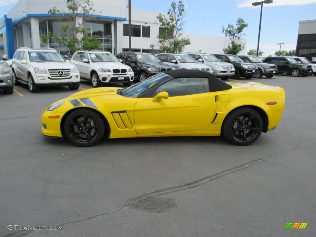 Velocity Yellow Tintcoat 2013 Chevrolet Corvette Grand Sport Convertible Exterior Photo #94300559