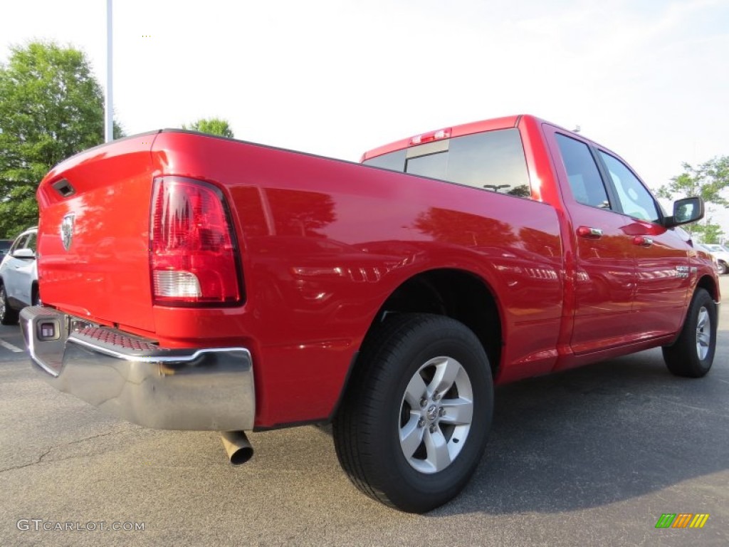 2014 1500 Big Horn Quad Cab - Flame Red / Black/Diesel Gray photo #3