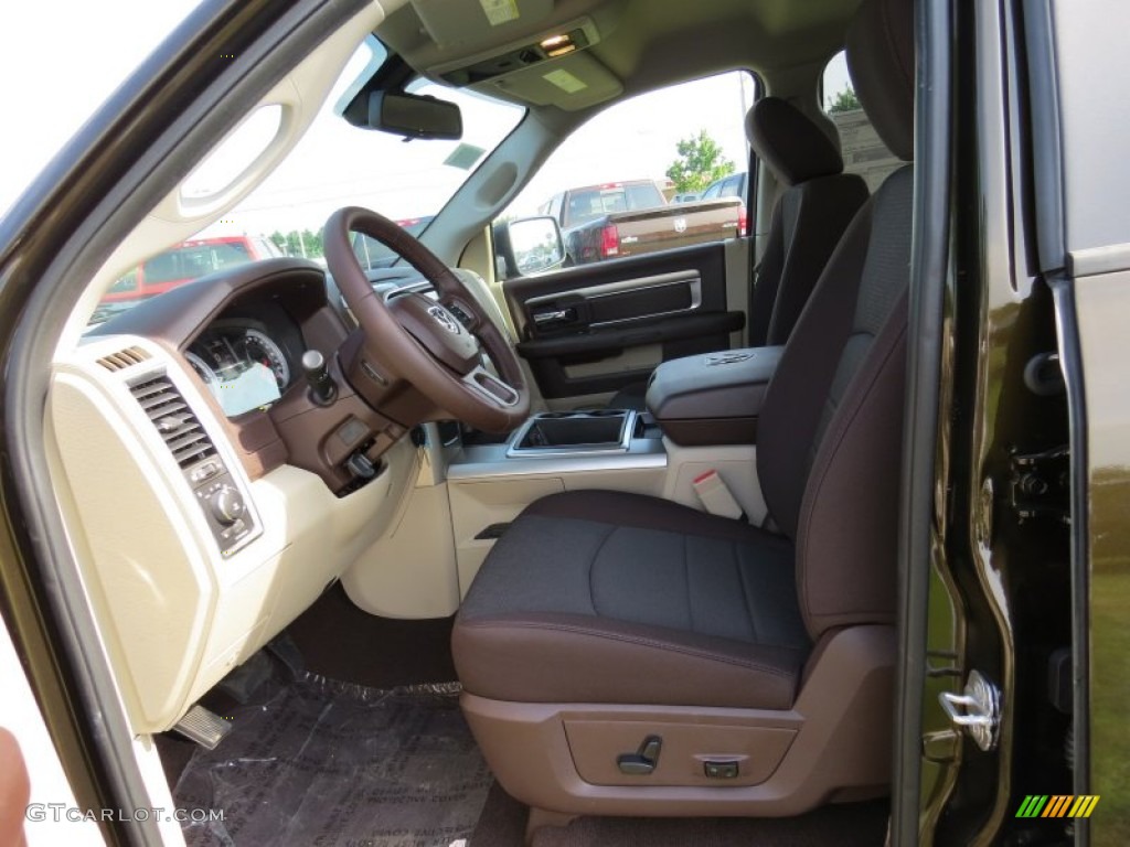 2014 1500 SLT Quad Cab - Black Gold Pearl Coat / Canyon Brown/Light Frost Beige photo #7