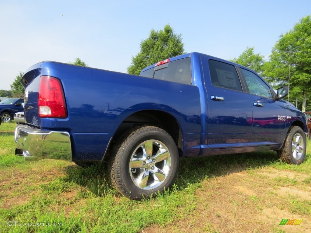 2014 1500 Big Horn Crew Cab - Blue Streak Pearl Coat / Black/Diesel Gray photo #3