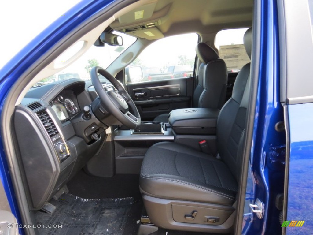 Black Interior 2014 Ram 1500 Sport Quad Cab Photo #94304579