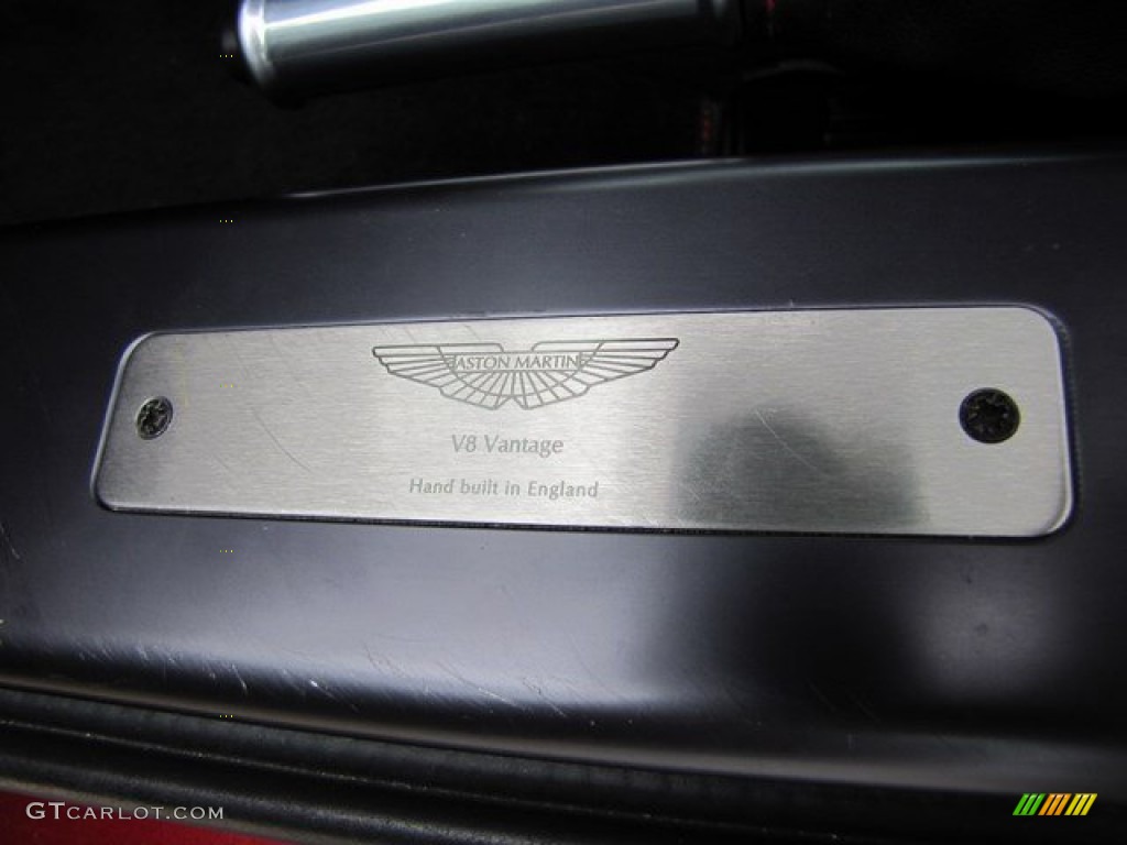 2007 Aston Martin V8 Vantage Coupe Info Tag Photos