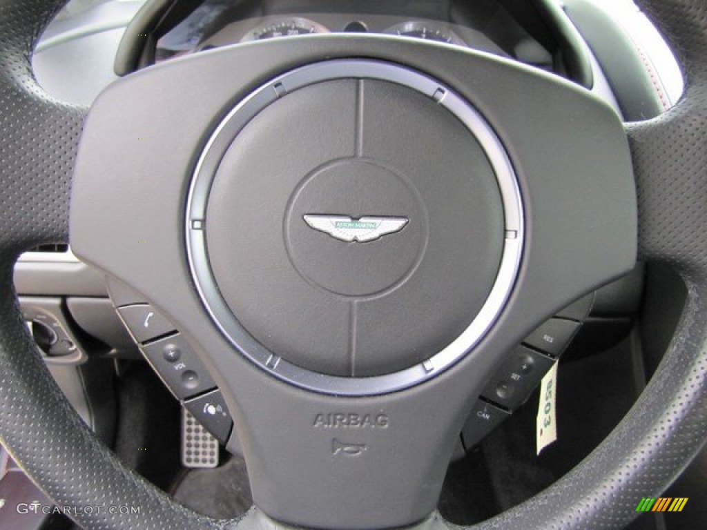 2007 Aston Martin V8 Vantage Coupe Black Steering Wheel Photo #94306835
