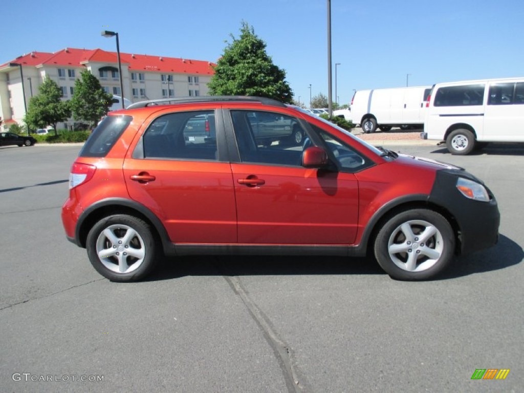 2009 SX4 Crossover AWD - Sunlight Copper Metallic / Black photo #7