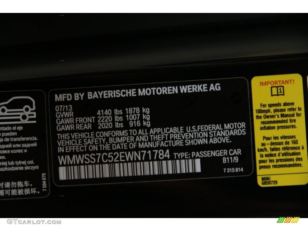 2014 Mini Cooper S Paceman All4 AWD Color Code Photos