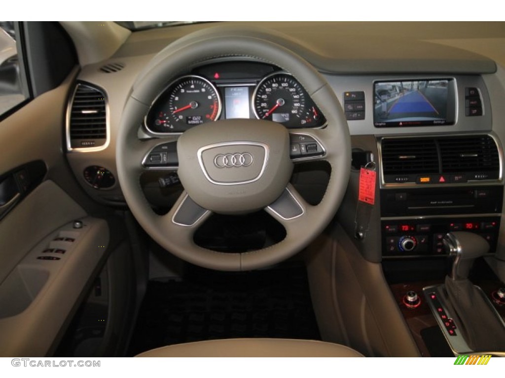 2014 Audi Q7 3.0 TFSI quattro Cardamom Beige Dashboard Photo #94313588
