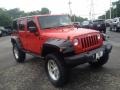 2012 Flame Red Jeep Wrangler Unlimited Sport 4x4  photo #7