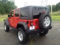 2012 Flame Red Jeep Wrangler Unlimited Sport 4x4  photo #18