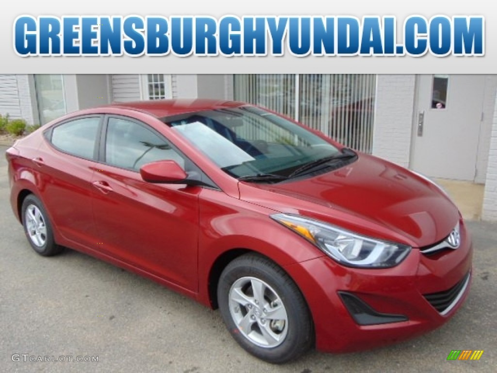 2014 Elantra SE Sedan - Red / Gray photo #1