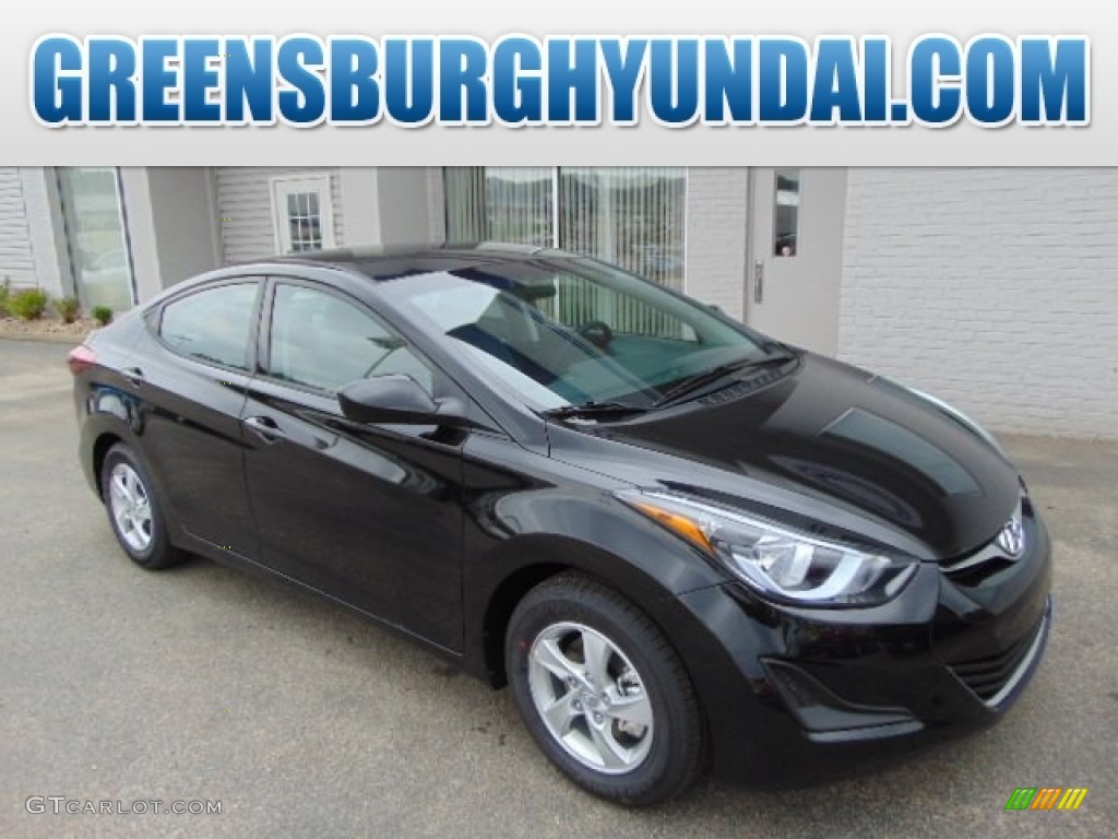 2014 Elantra SE Sedan - Black / Gray photo #1