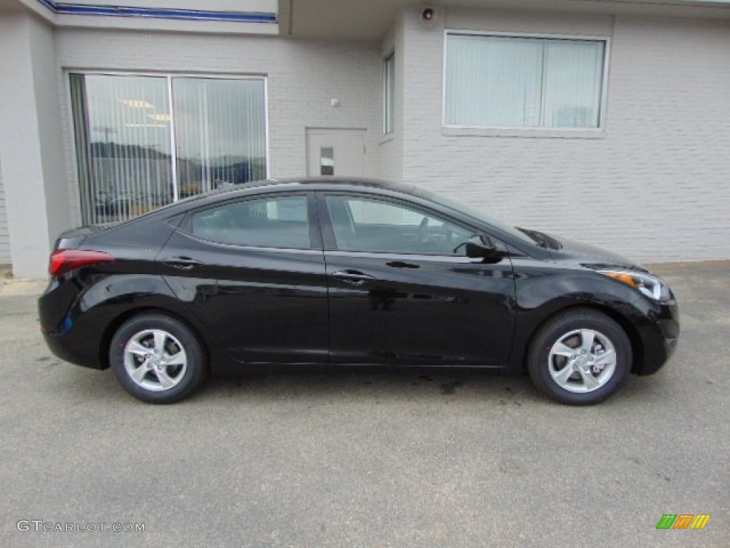 2014 Elantra SE Sedan - Black / Gray photo #2